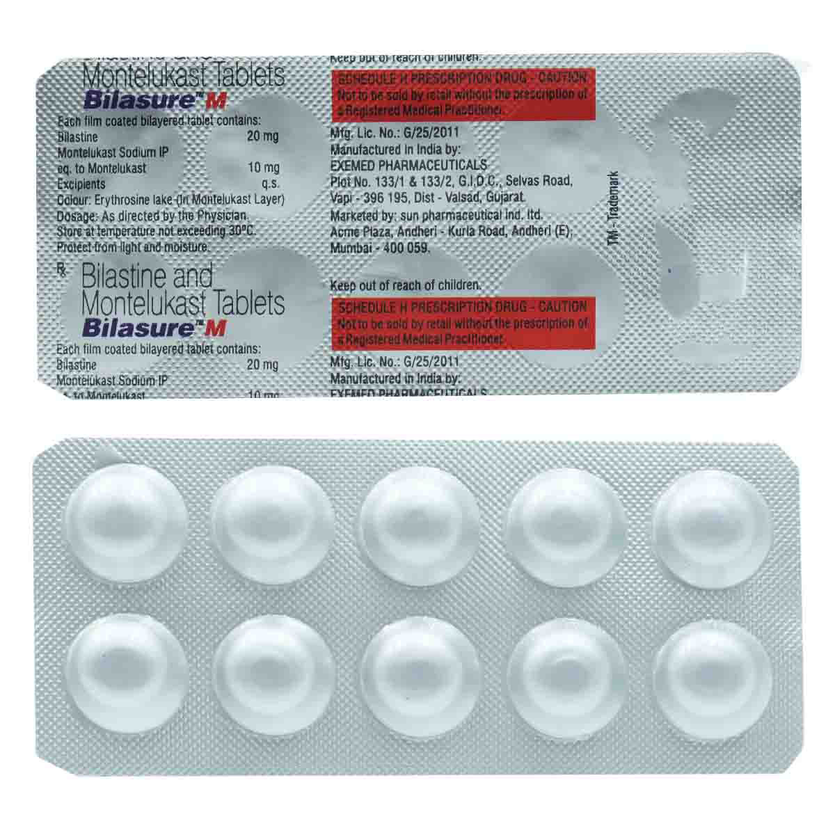 Bilasure M Tablet 10's