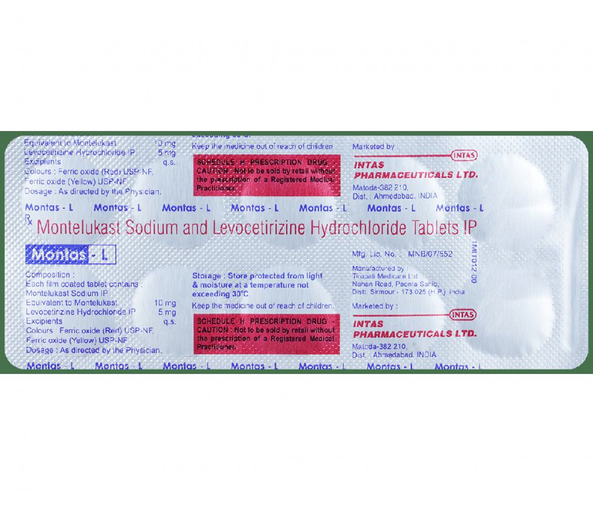 Montas L 10/5mg Tablet 10'S