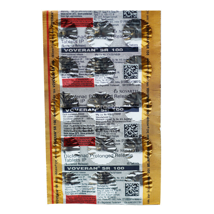 Voveran SR 100mg Tablet 15'S