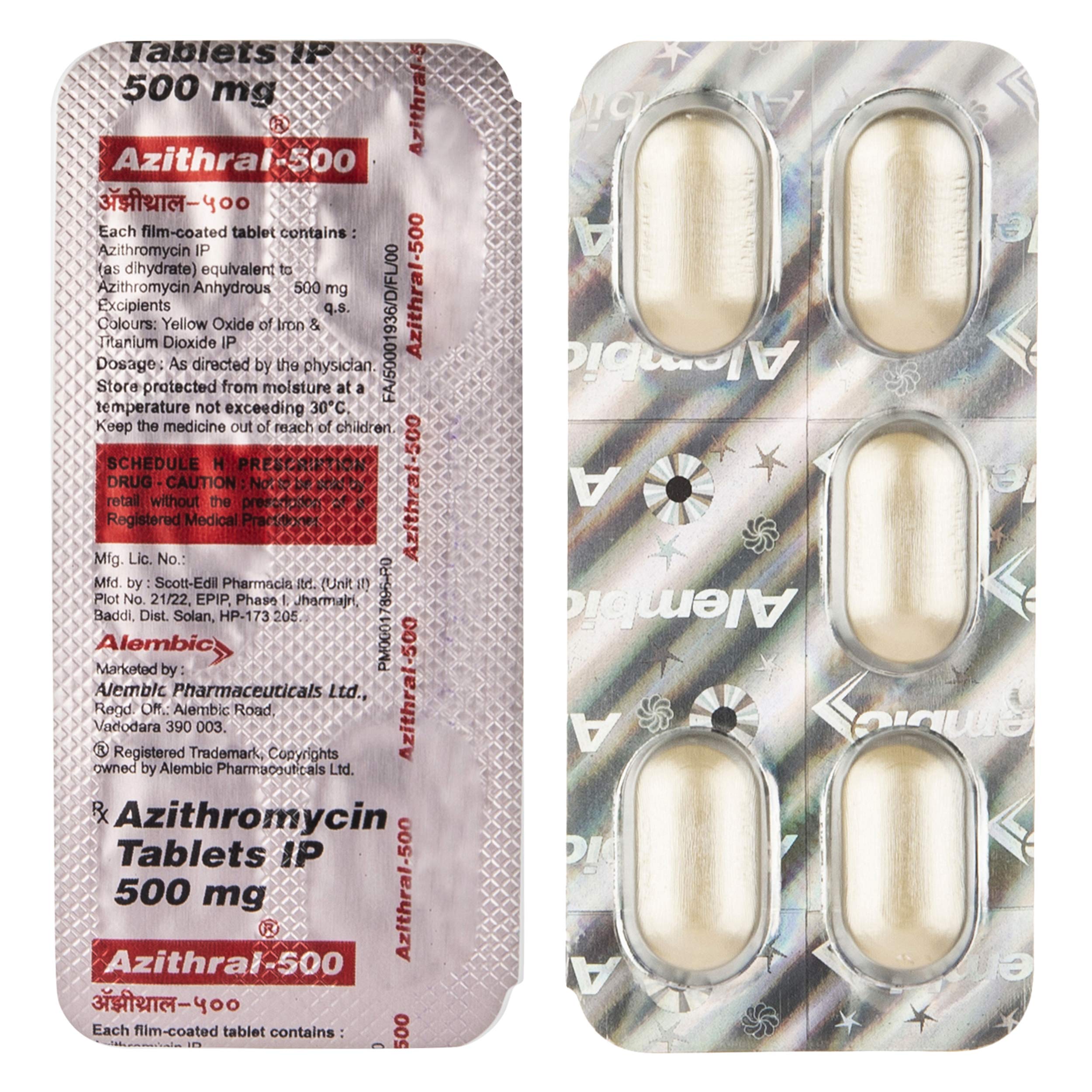 Azithral 500mg Tablet 5's