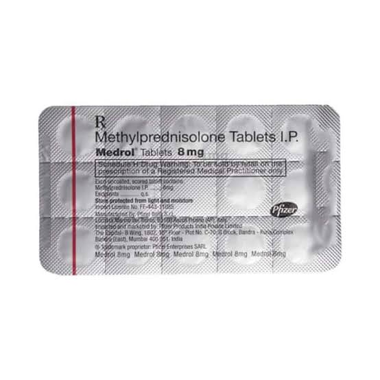 Medrol 8mg Tablet 15's